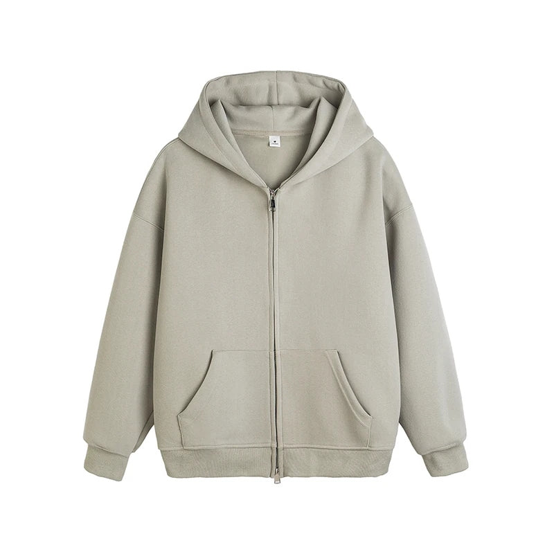 Minimal Relaxed Zip Hoodie product view 5
