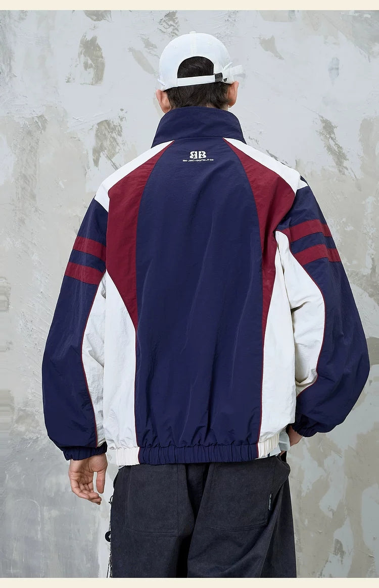 Contrast-Panel Stand-Collar Track Jacket product view 4