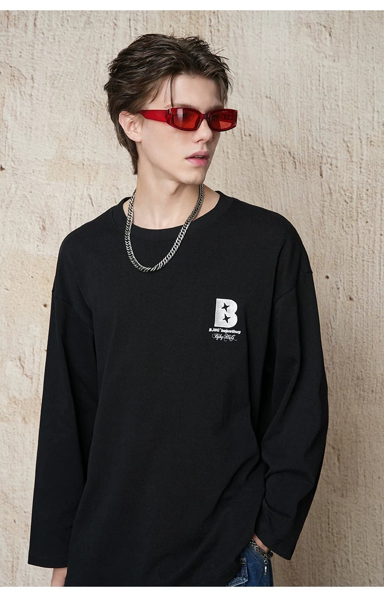 Heavy Cotton B-Emblem Long-Sleeve Top product view 1