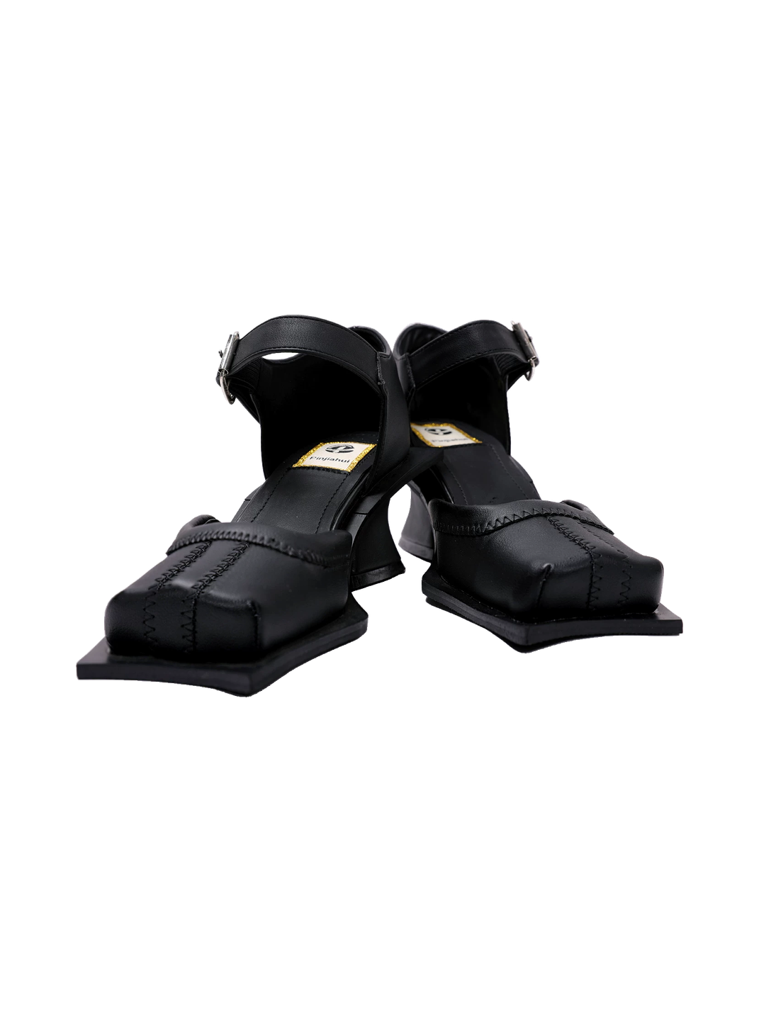 Square-Toe Cutout Block-Heel Sandals - View 10