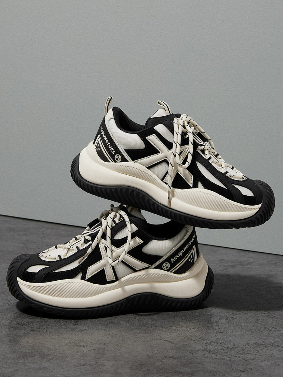 Star-Lace Wave-Sole Chunky Sneakers - View 6