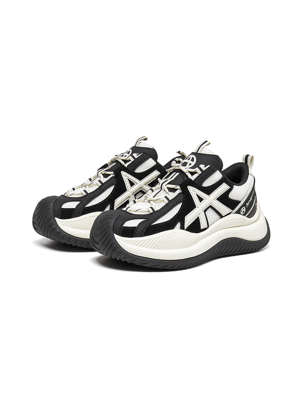 Star-Lace Wave-Sole Chunky Sneakers - View 9