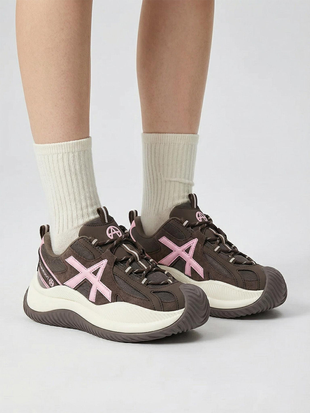 Star-Lace Wave-Sole Chunky Sneakers - View 19