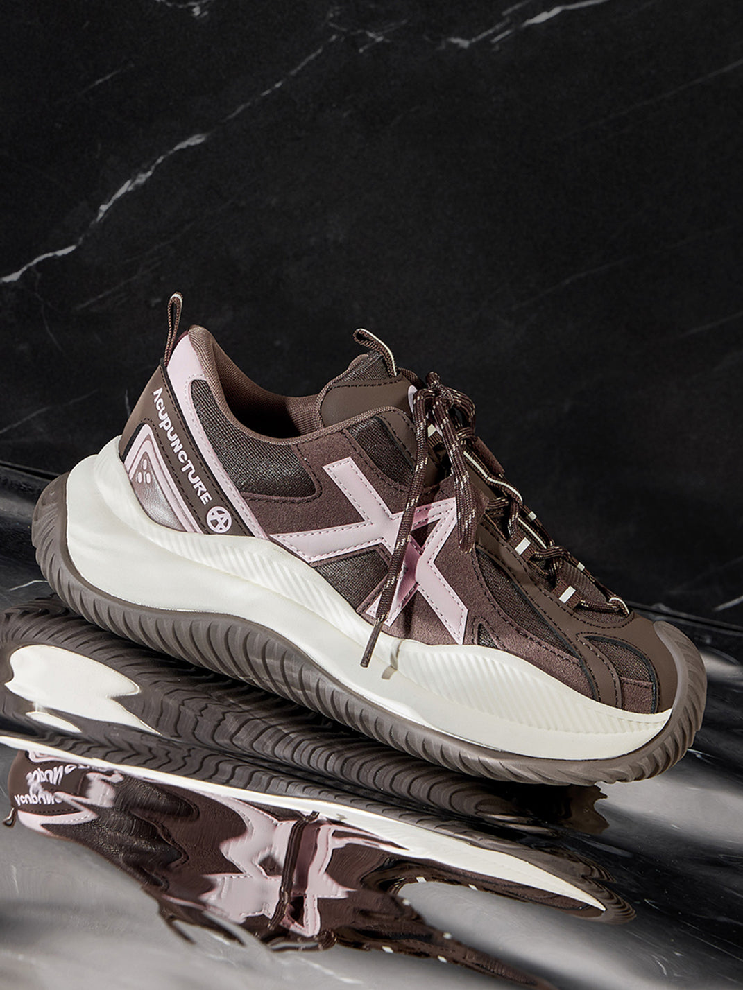 Star-Lace Wave-Sole Chunky Sneakers - View 21