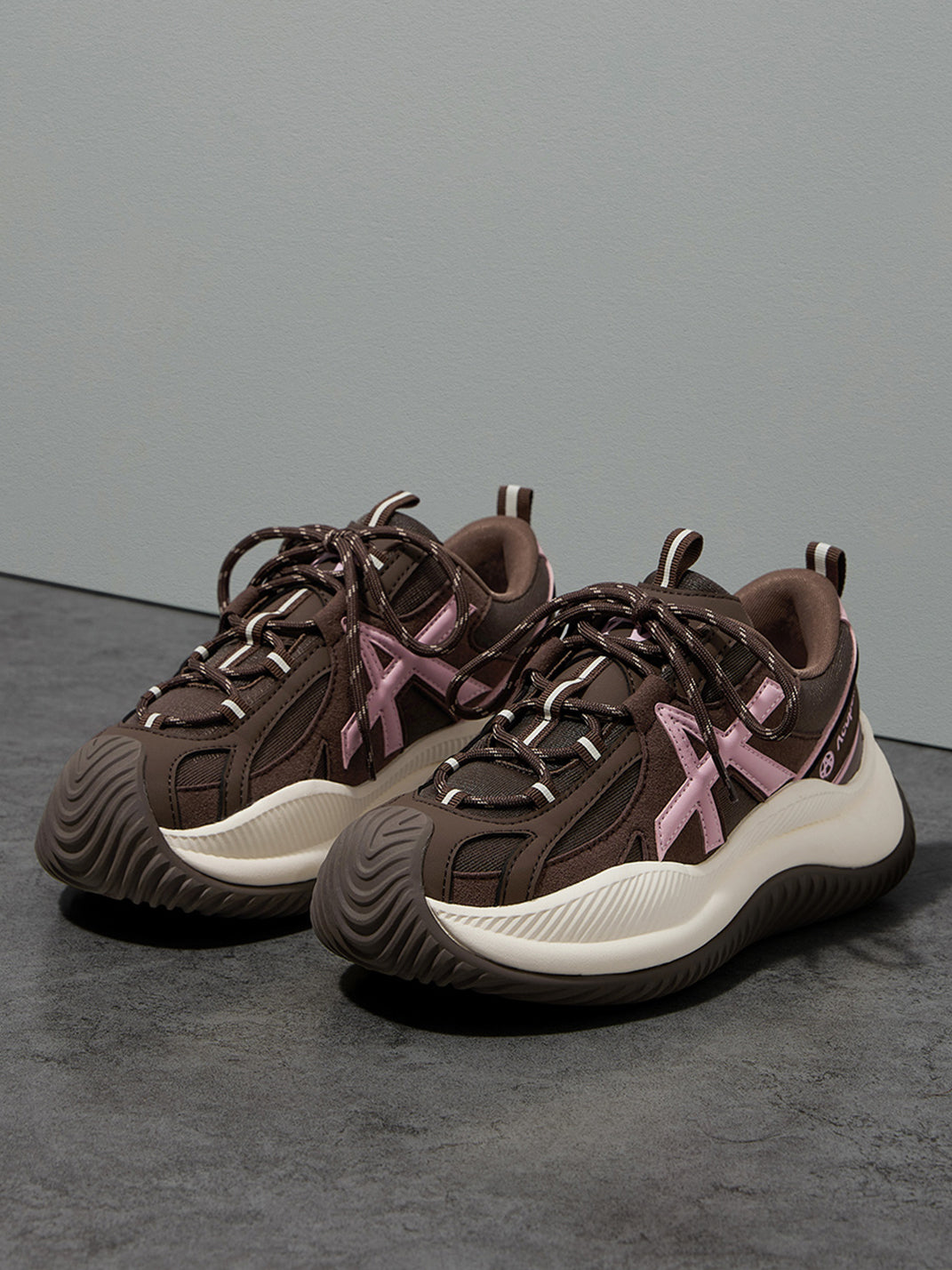 Star-Lace Wave-Sole Chunky Sneakers - View 22