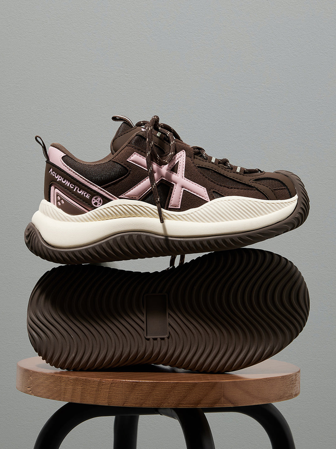 Star-Lace Wave-Sole Chunky Sneakers - View 23