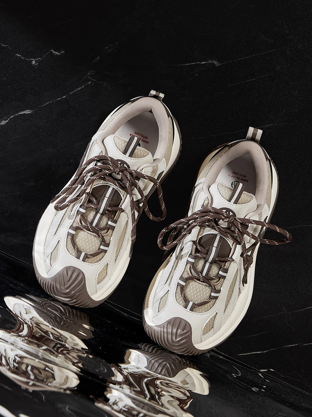 Star-Lace Wave-Sole Chunky Sneakers - View 35
