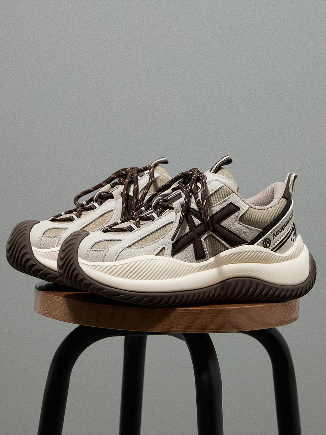 Star-Lace Wave-Sole Chunky Sneakers - View 36