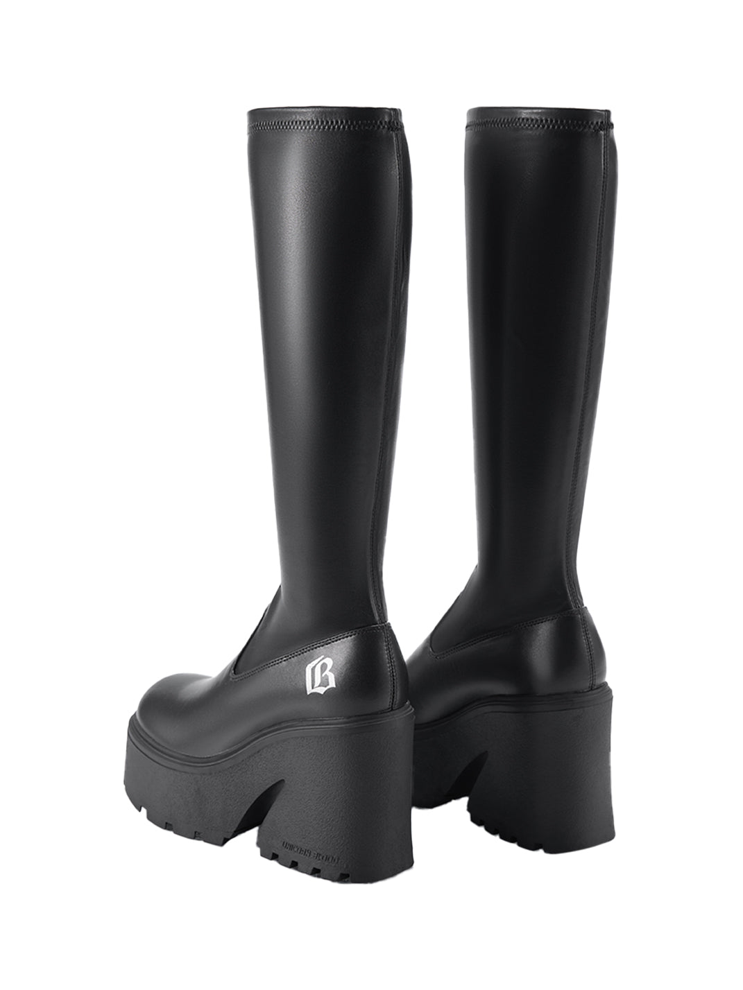 Stretch Platform Knee-High Boots - View 9