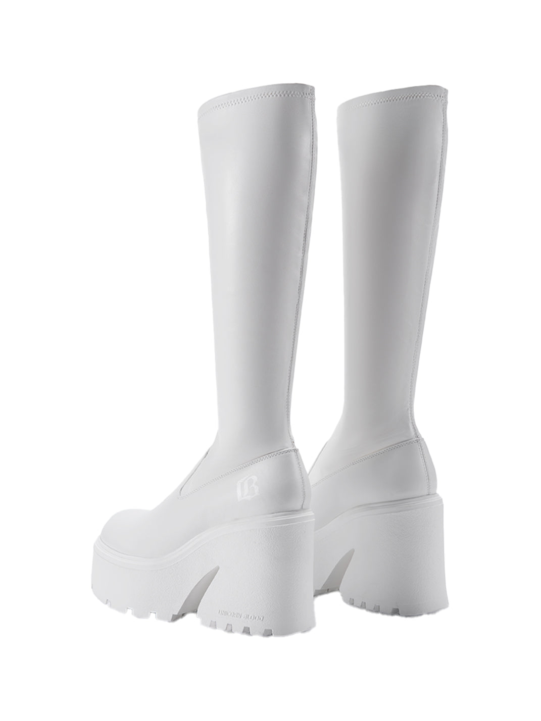 Stretch Platform Knee-High Boots - View 19