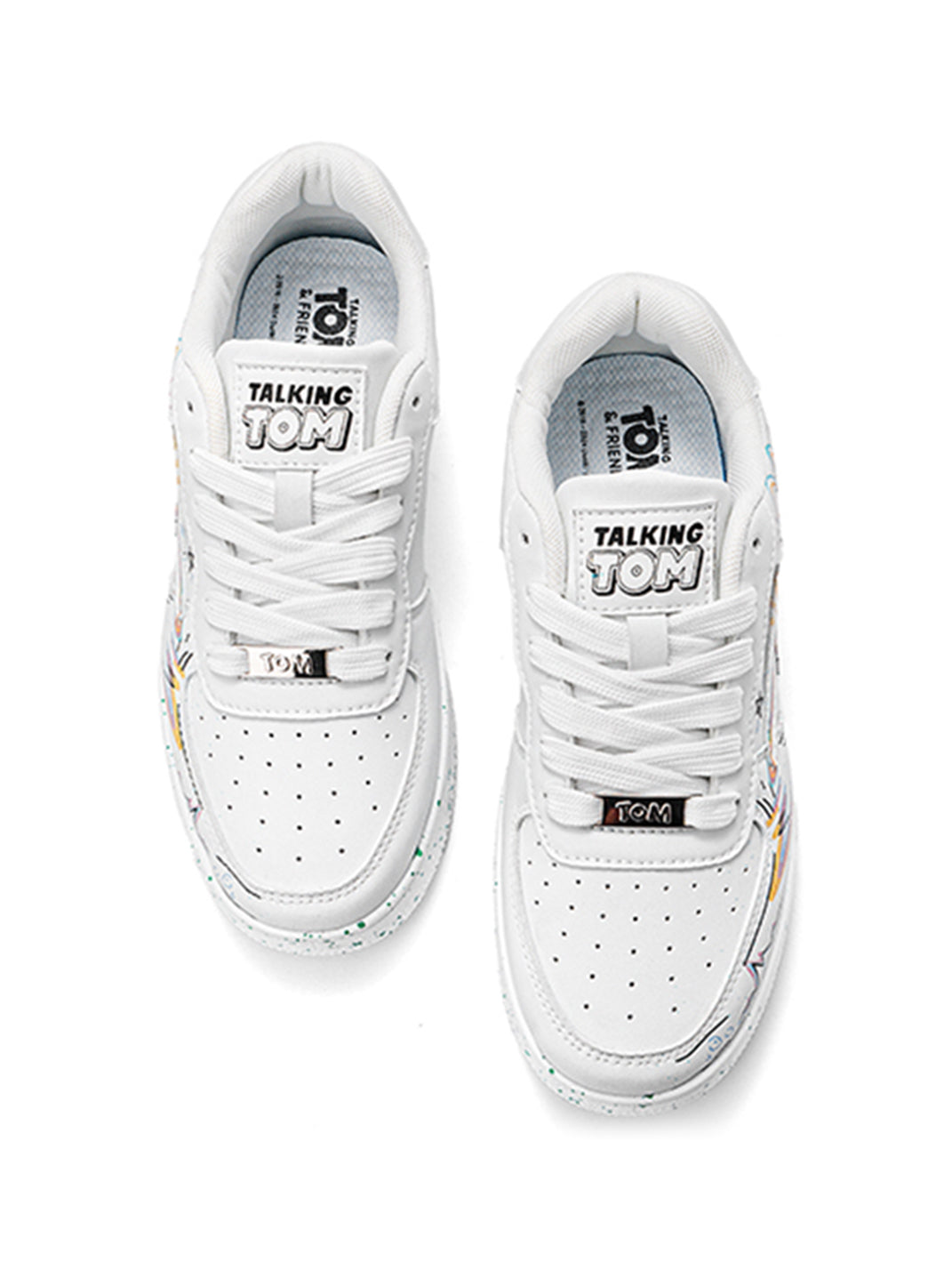 Graffiti Lightning Low-Top Court Sneakers - View 8