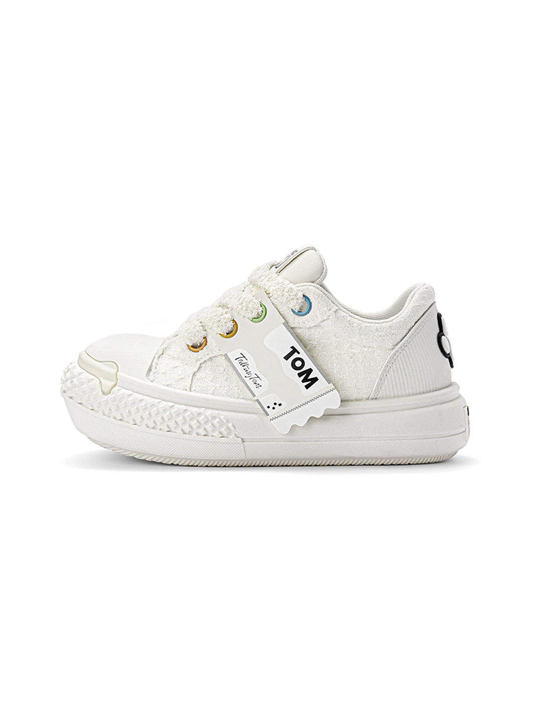 Contrast Graphic Chunky-Sole Low-Top Sneakers - View 9