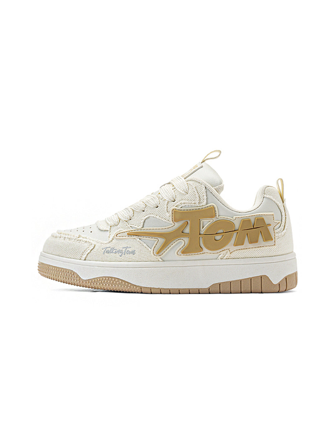 Oversized-Letter Colorblock Court Sneakers - View 12