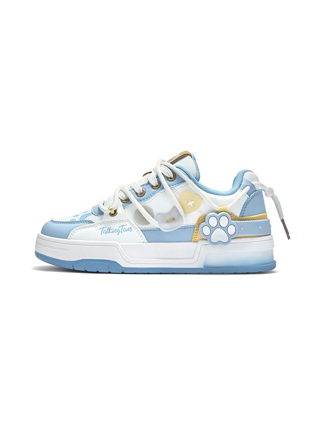 Paw-Panel Padded Low-Top Court Sneakers