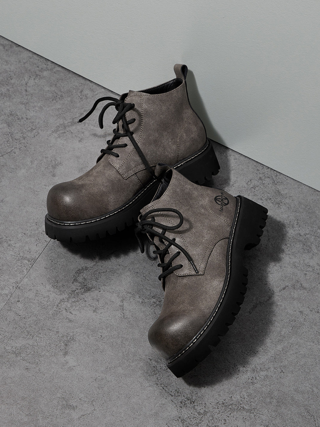 Tan Round-Toe Lug-Sole Work Boots - View 41