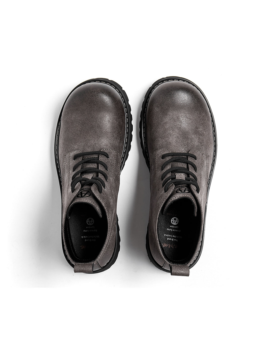 Tan Round-Toe Lug-Sole Work Boots - View 44