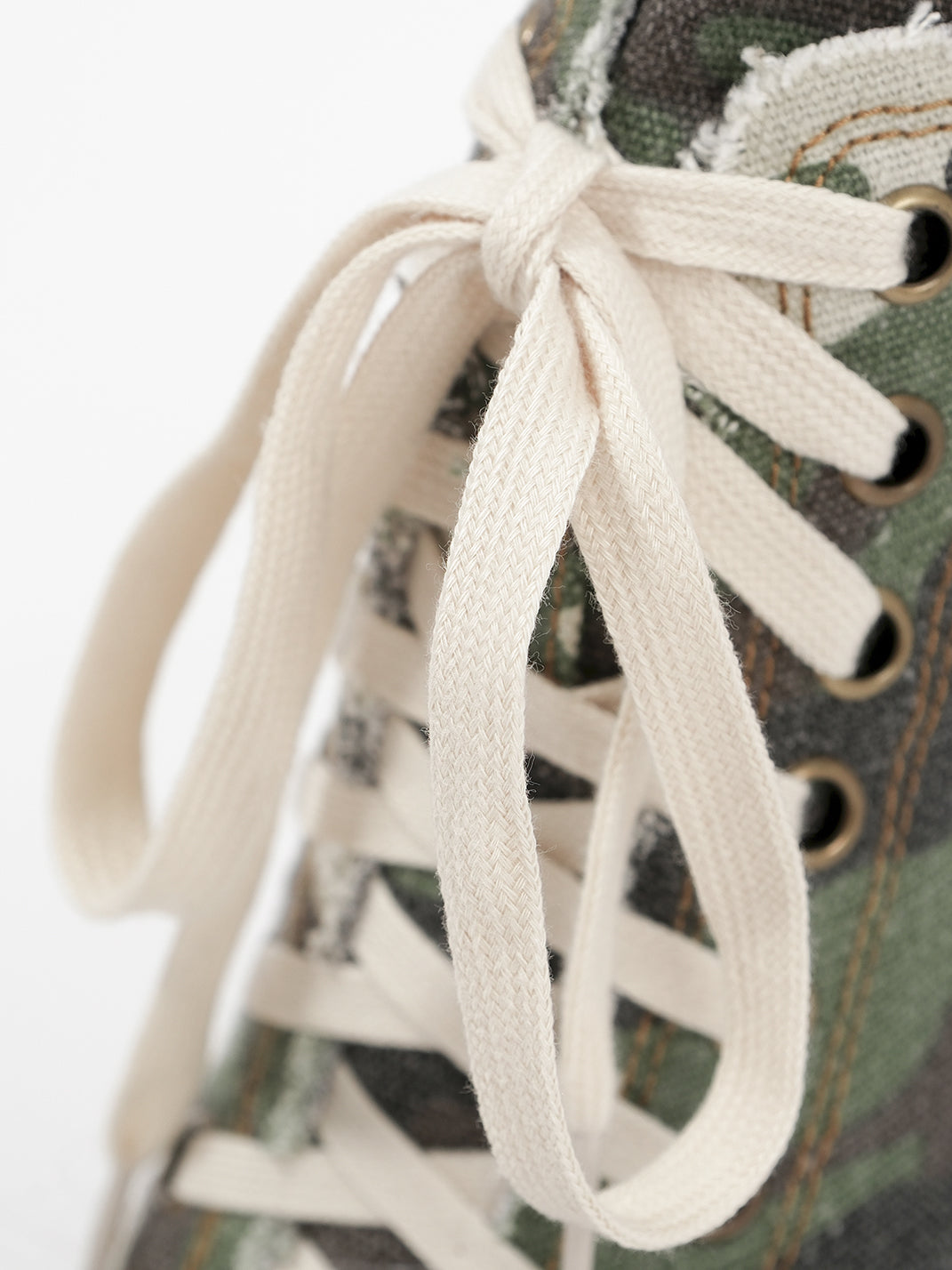 Studded Canvas High-Heel Sneaker Boots - View 22