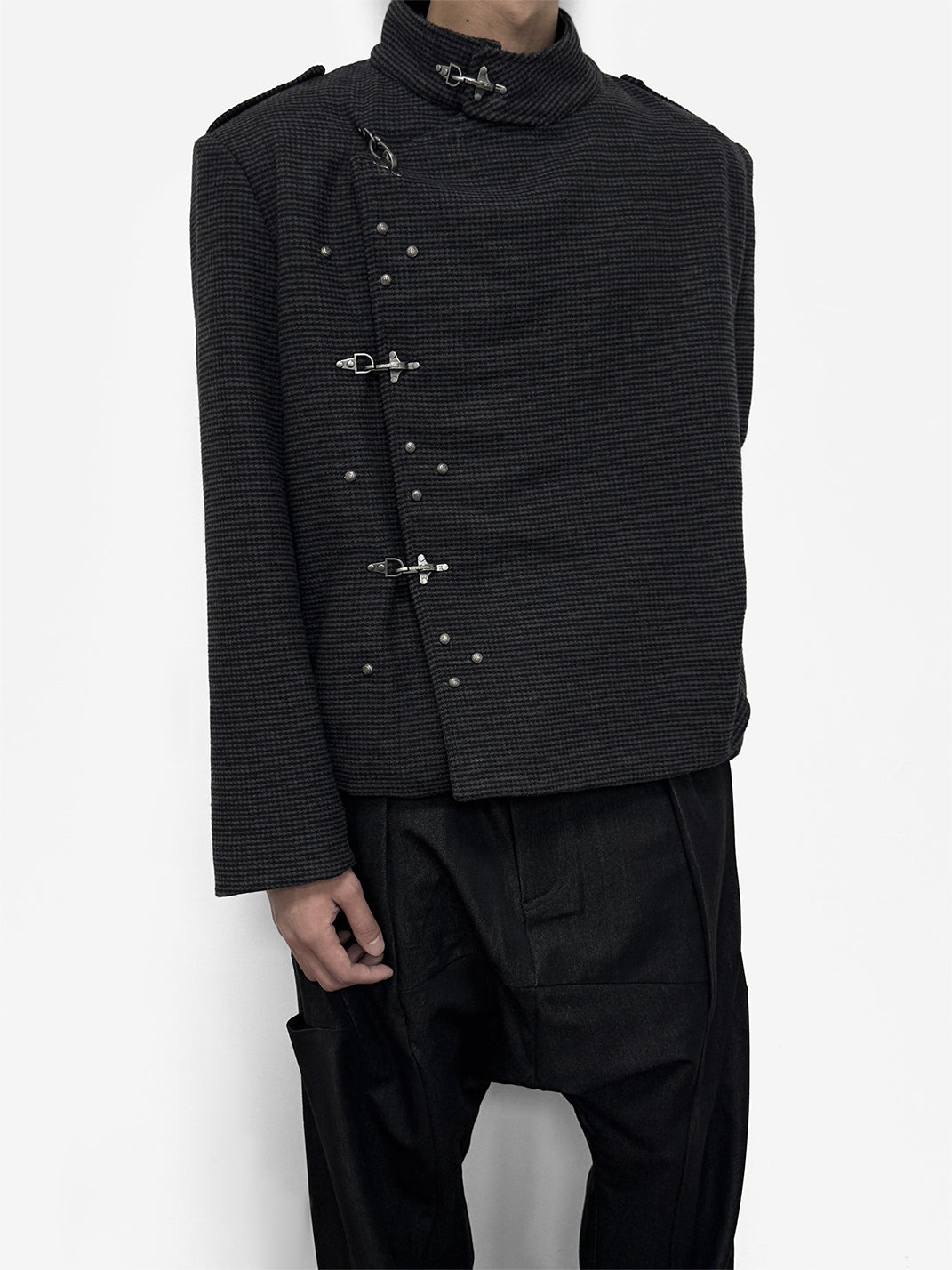 Houndstooth Lobster-Clasp Fencing Jacket - View 2