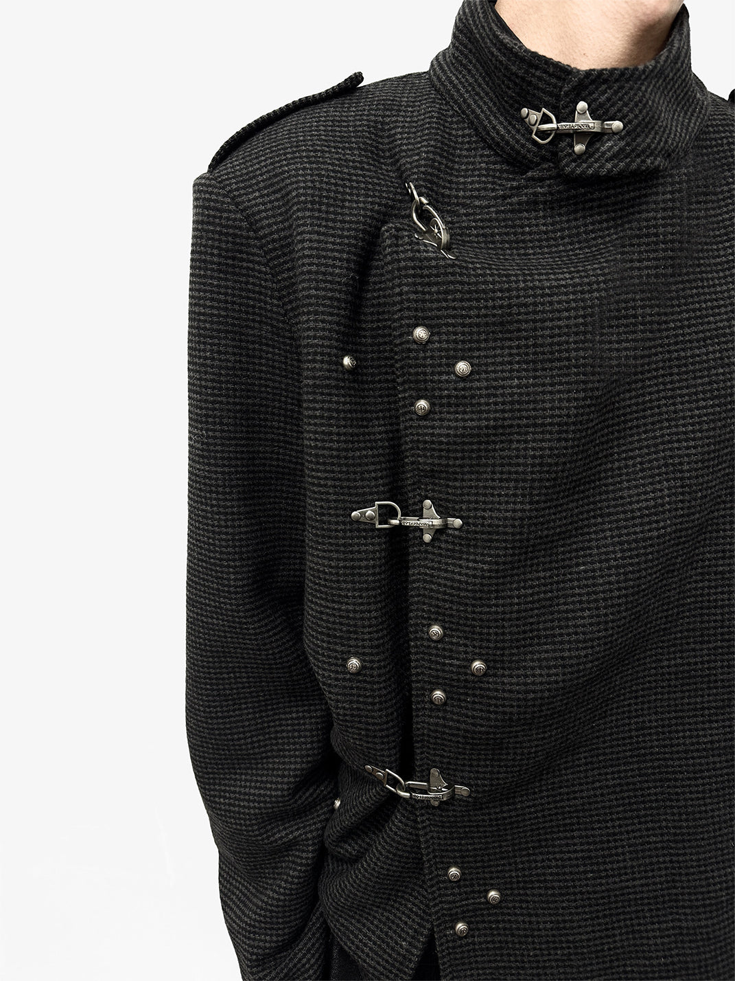 Houndstooth Lobster-Clasp Fencing Jacket - View 6