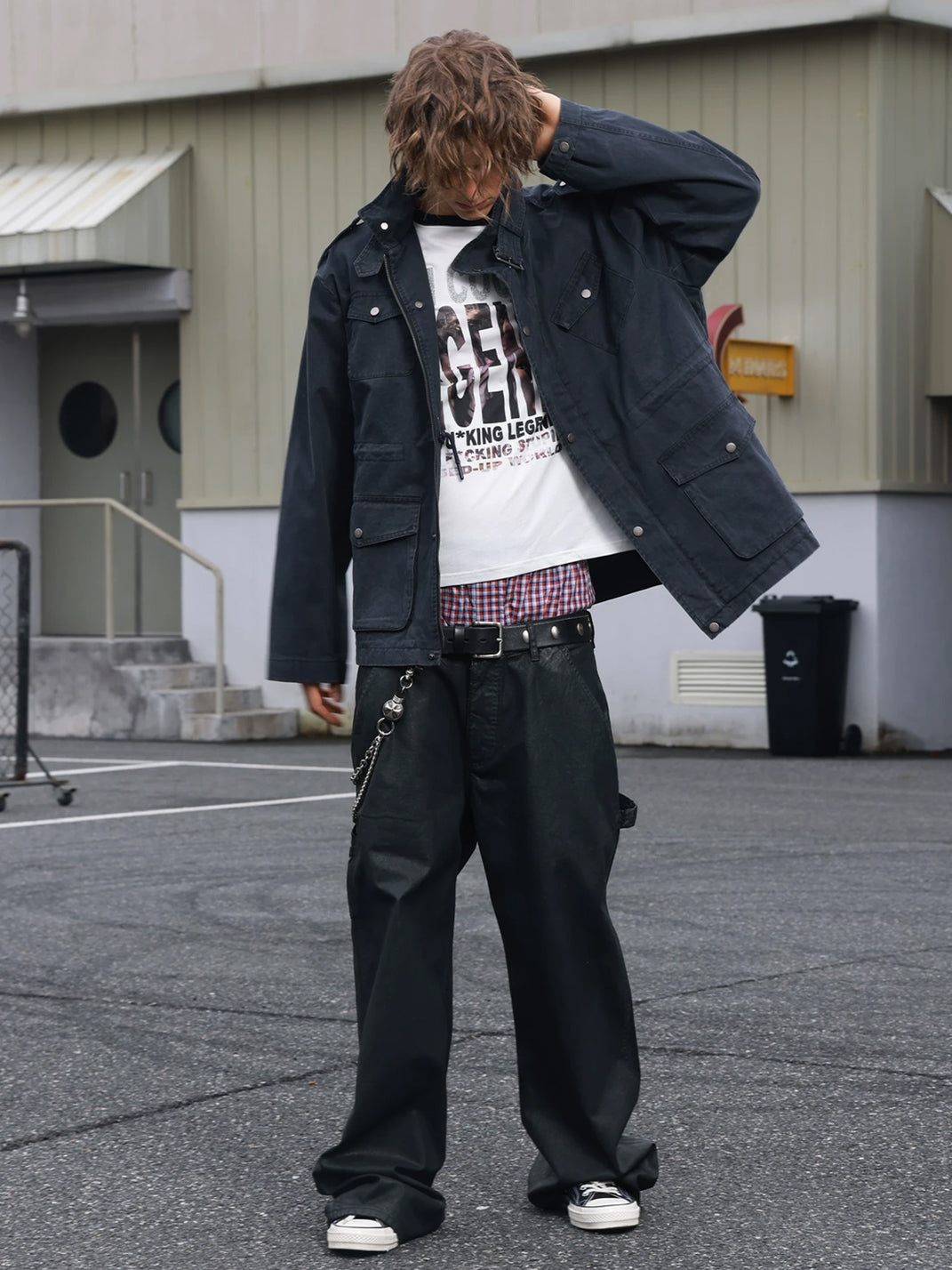 Washed Canvas Drawstring Utility Jacket - view 7