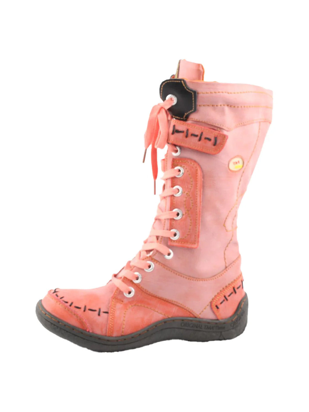 Washed PU Fleece-Lined Y2K Tall Boots