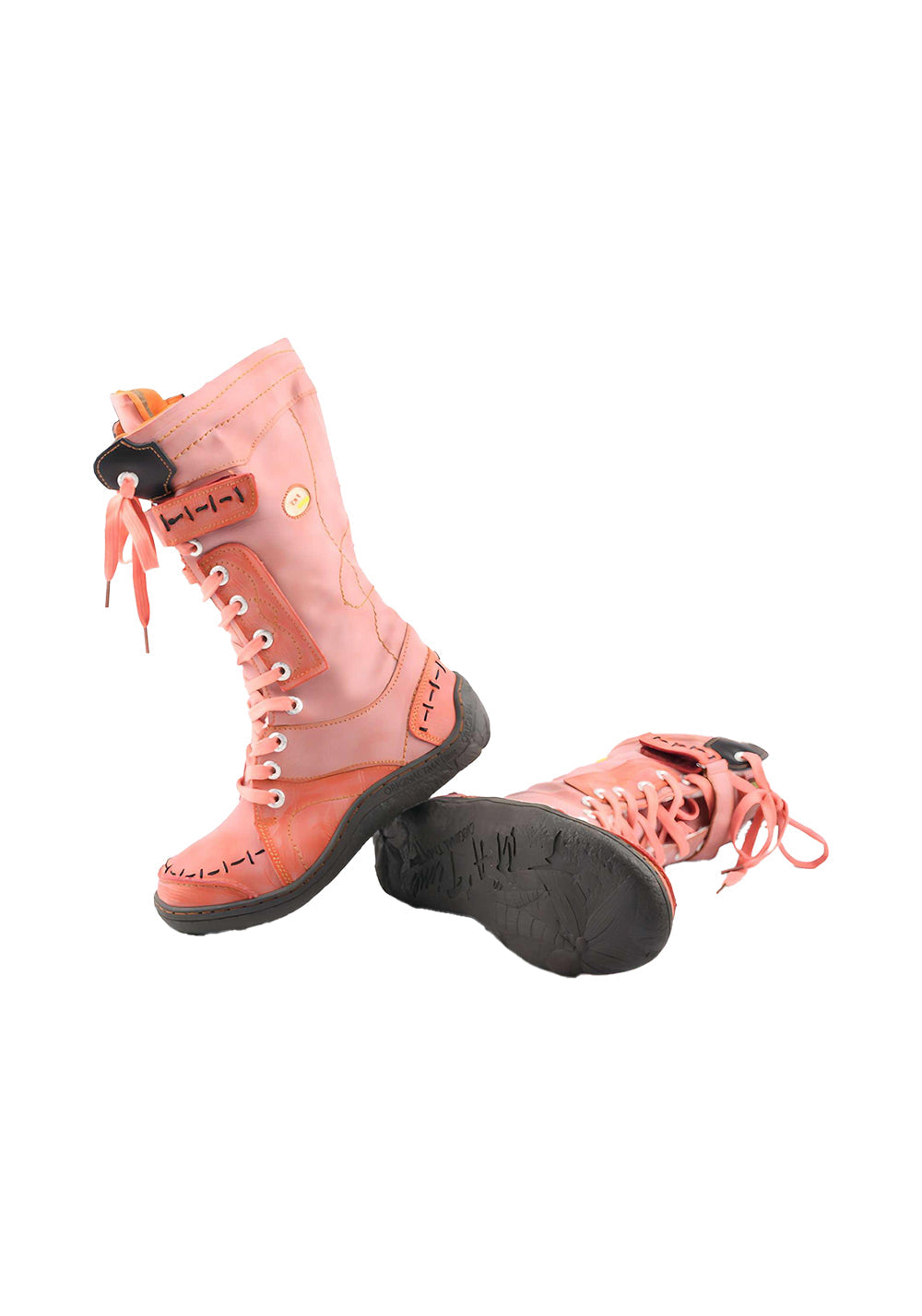 Washed PU Fleece-Lined Y2K Tall Boots - View 10
