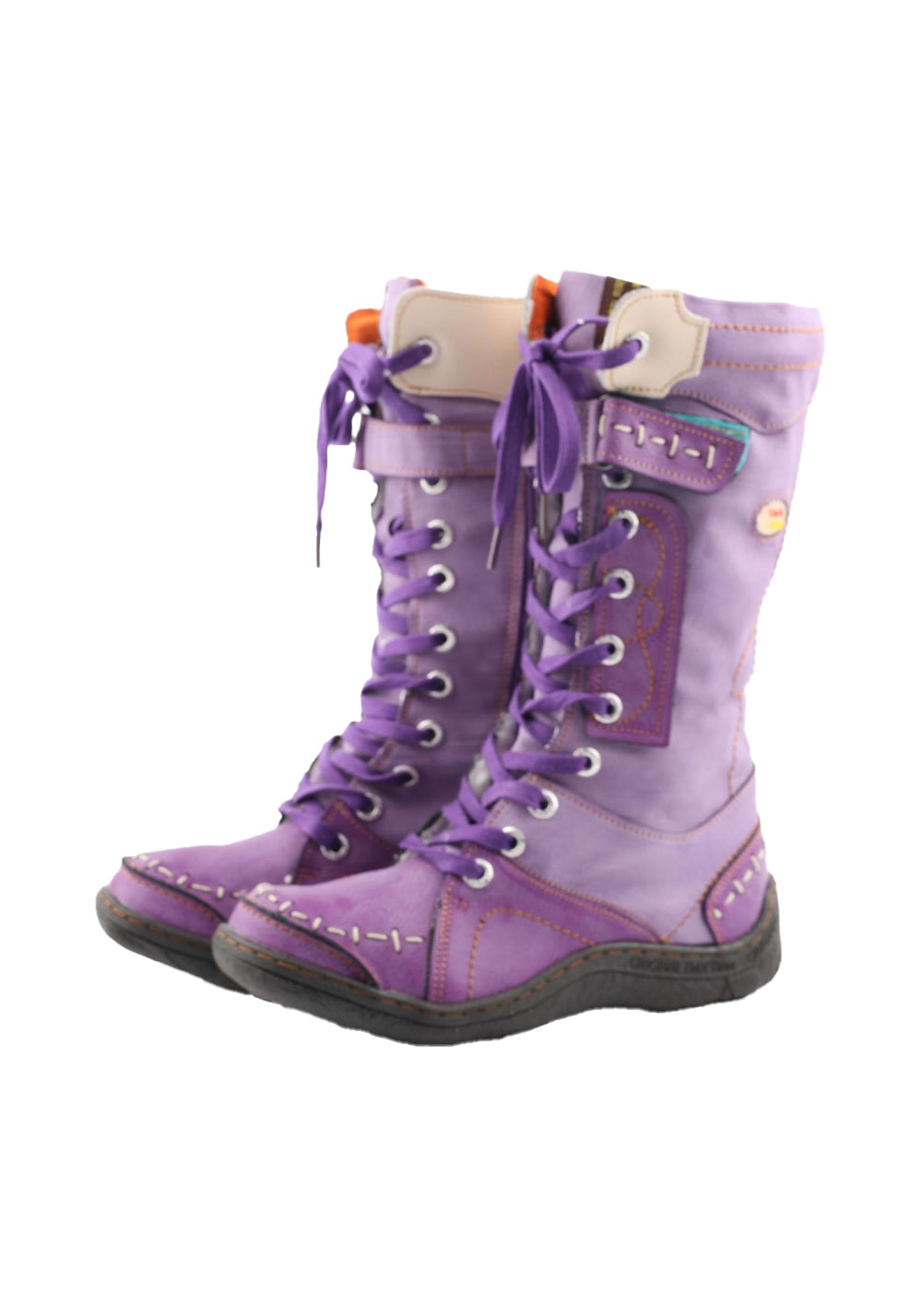 Washed PU Fleece-Lined Y2K Tall Boots - View 23