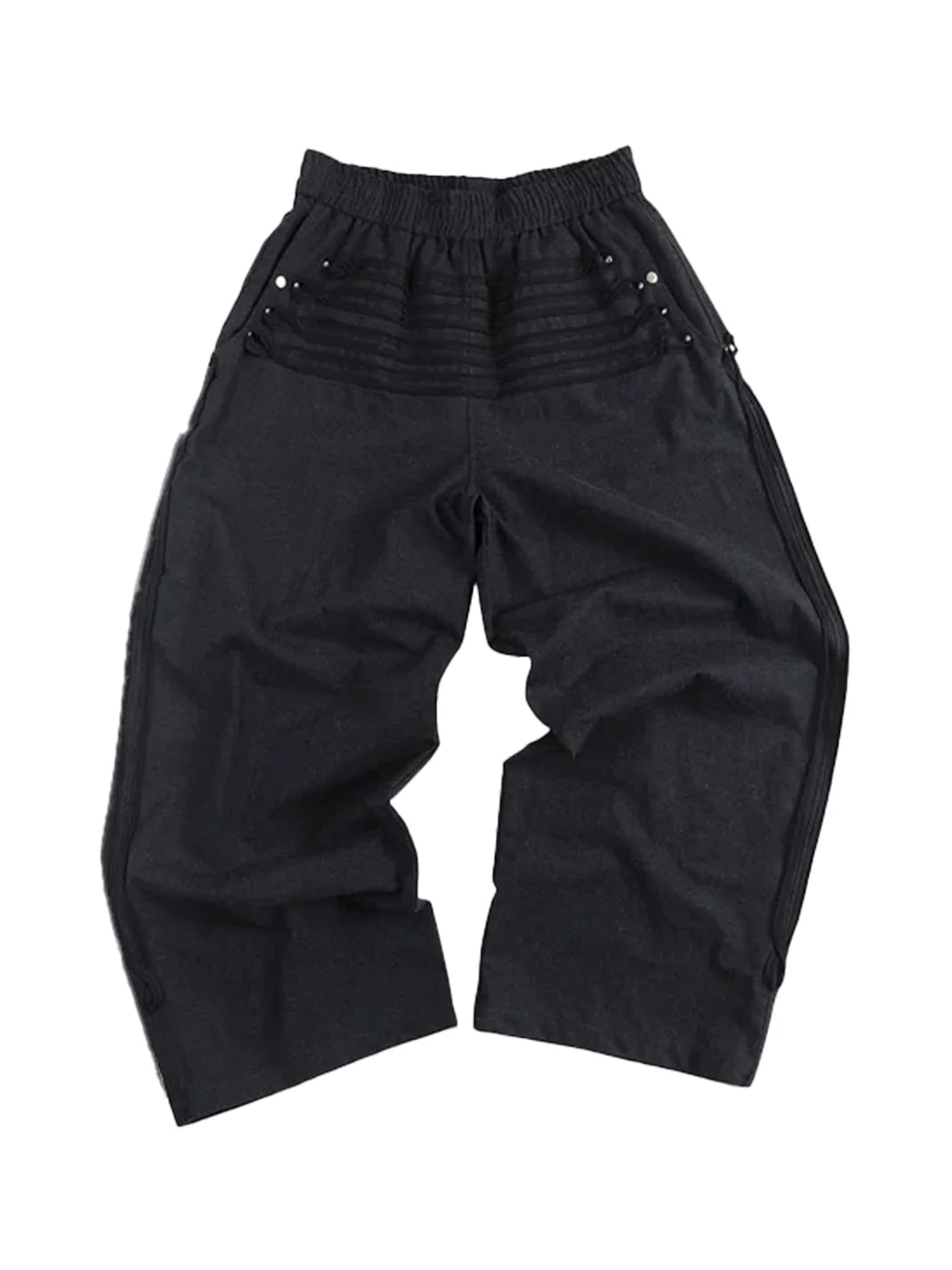 Woven-Strap Wide-Leg Casual Trousers - View 2