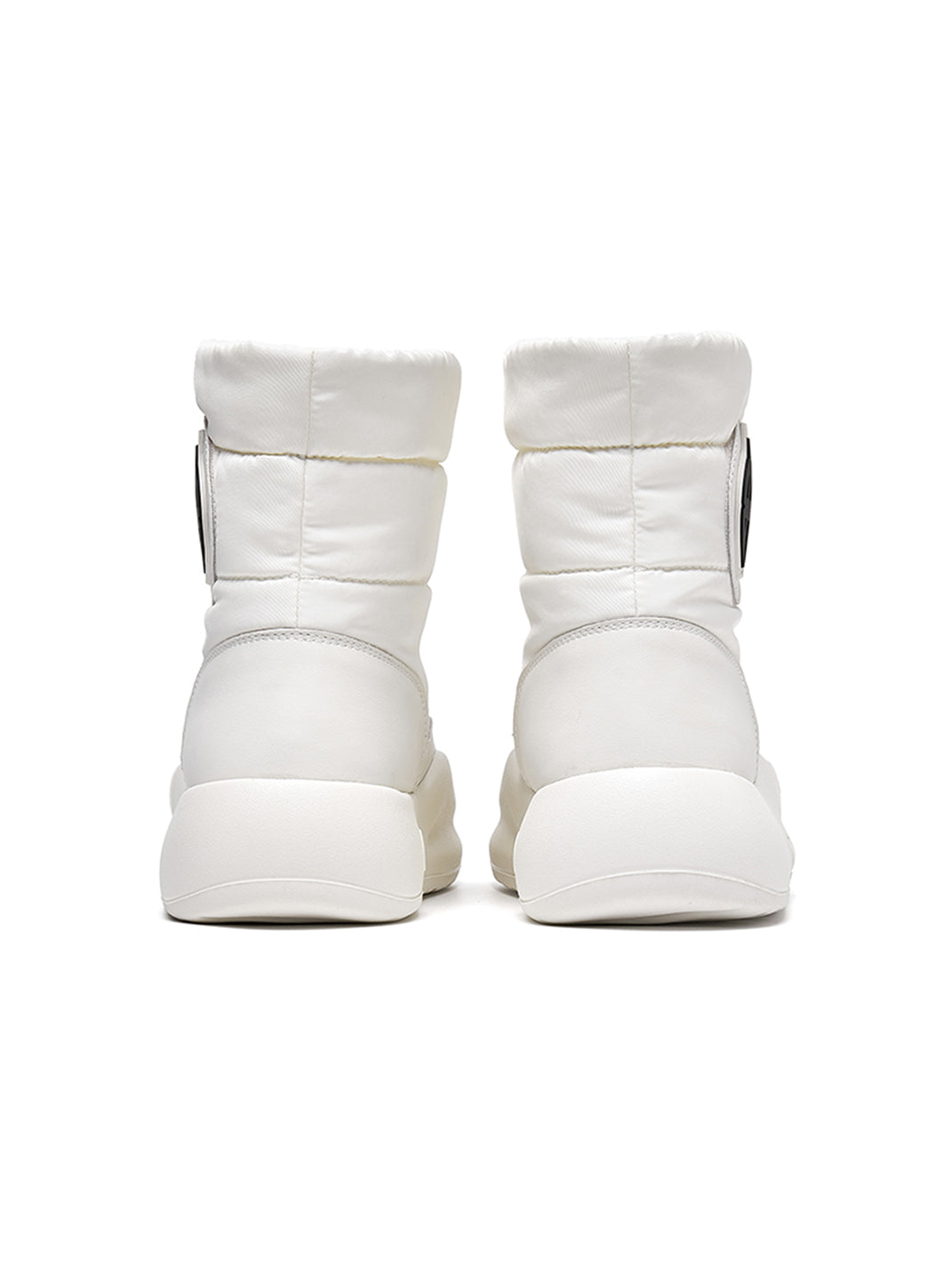 White Padded Mid-Calf Snow Boots - View 11