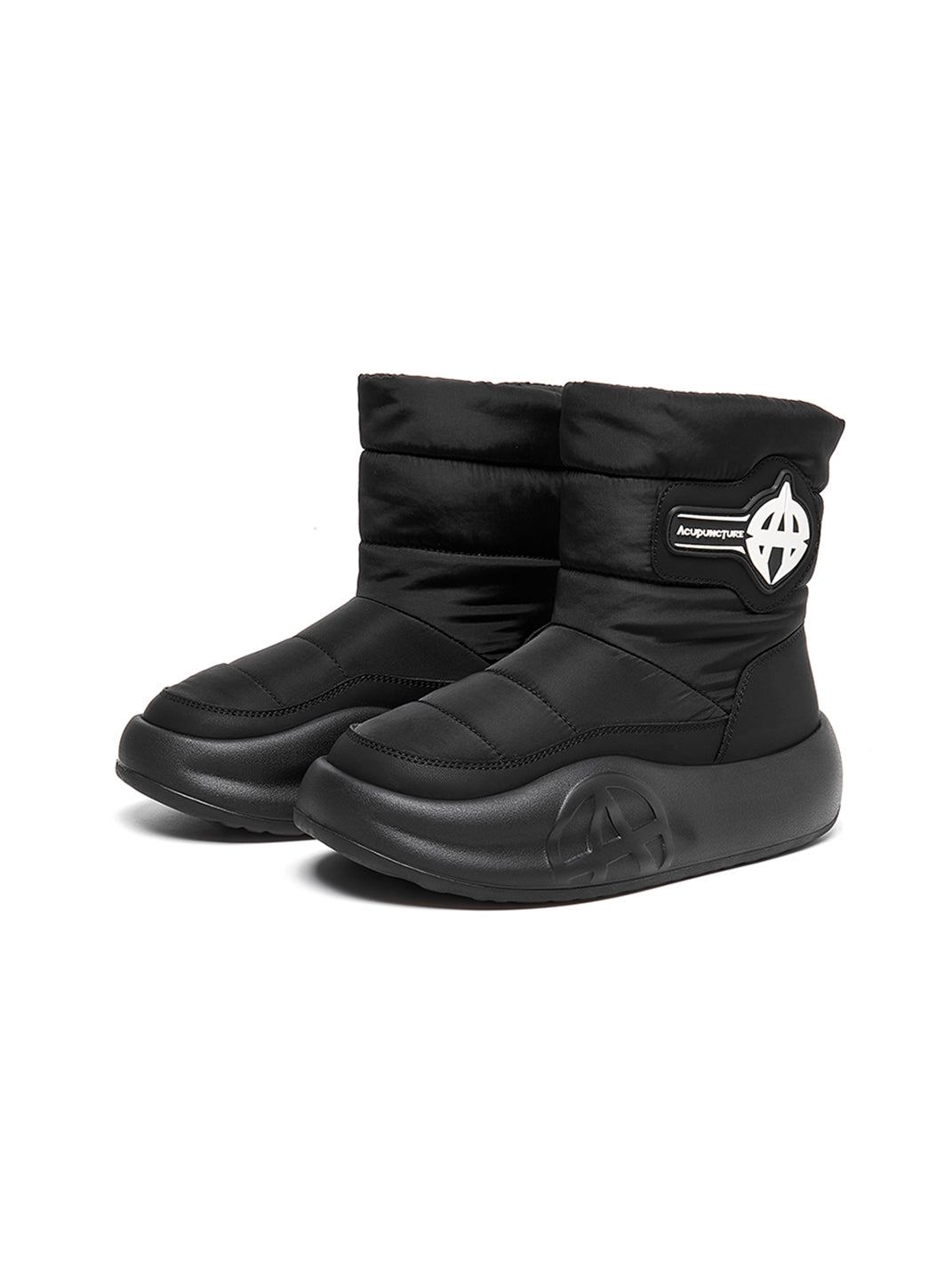 White Padded Mid-Calf Snow Boots - View 22