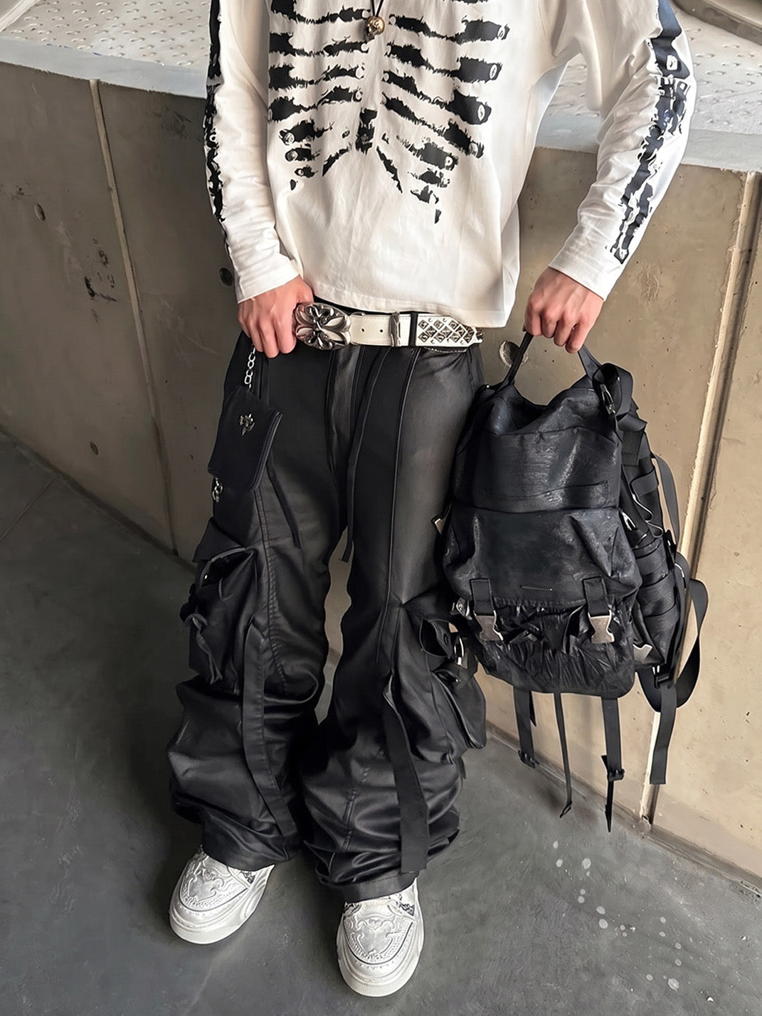 White Wukong Sculpted Platform Sneakers - View 3