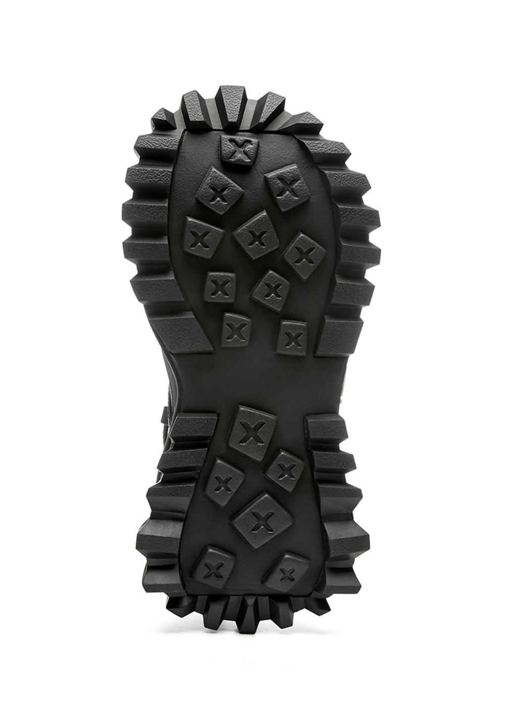 Black Mesh-Cuff Platform Combat Boots - View 8