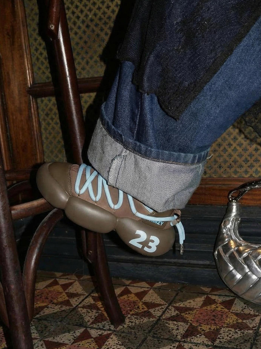 Sculpted-Sole Leather Summer Sneakers - View 2