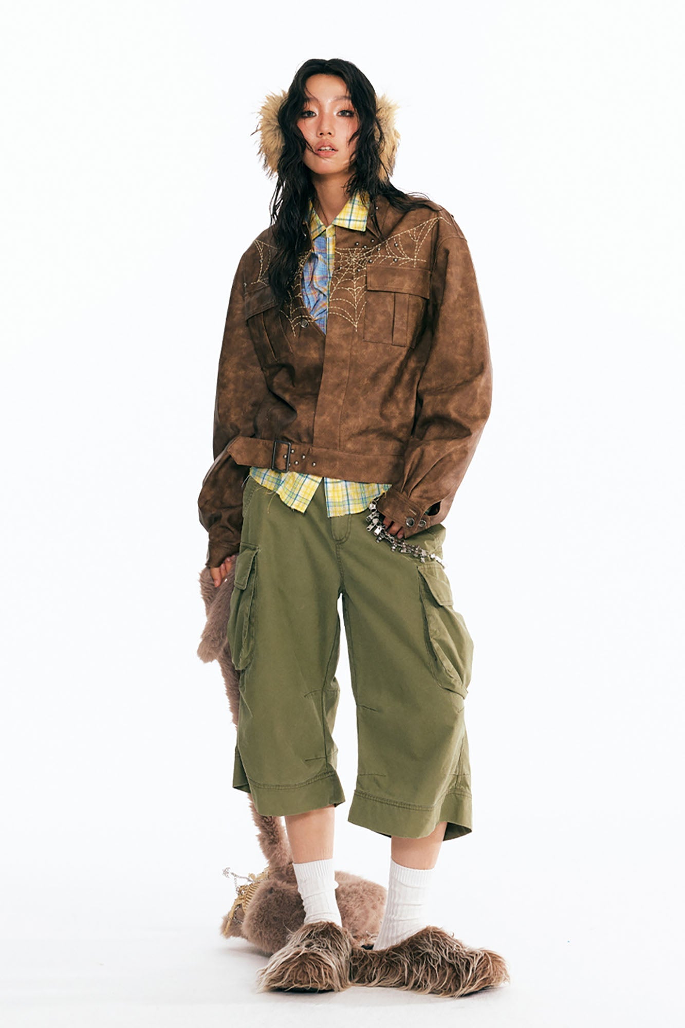 Dreamcatcher Patch Faux Leather Jacket