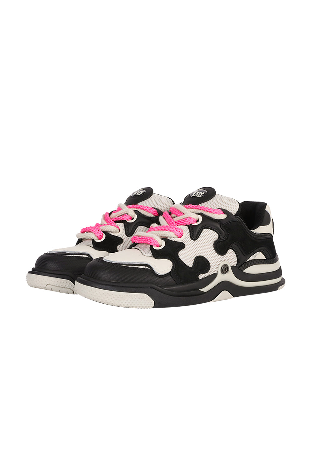 Puzzle-Panel Suede Skate Sneakers