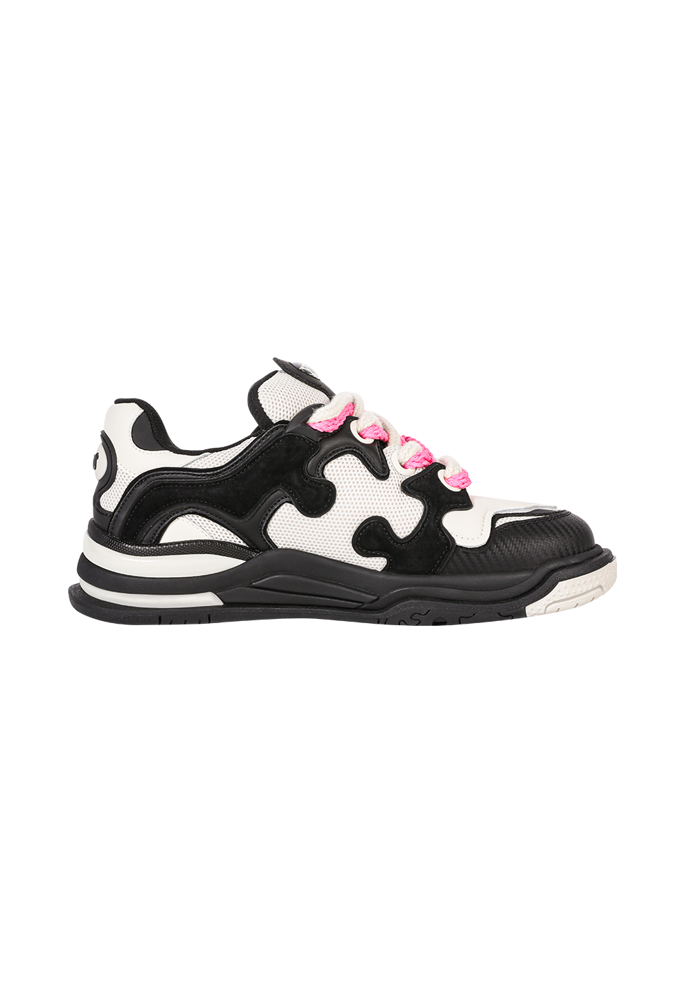 Puzzle-Panel Suede Skate Sneakers - View 2