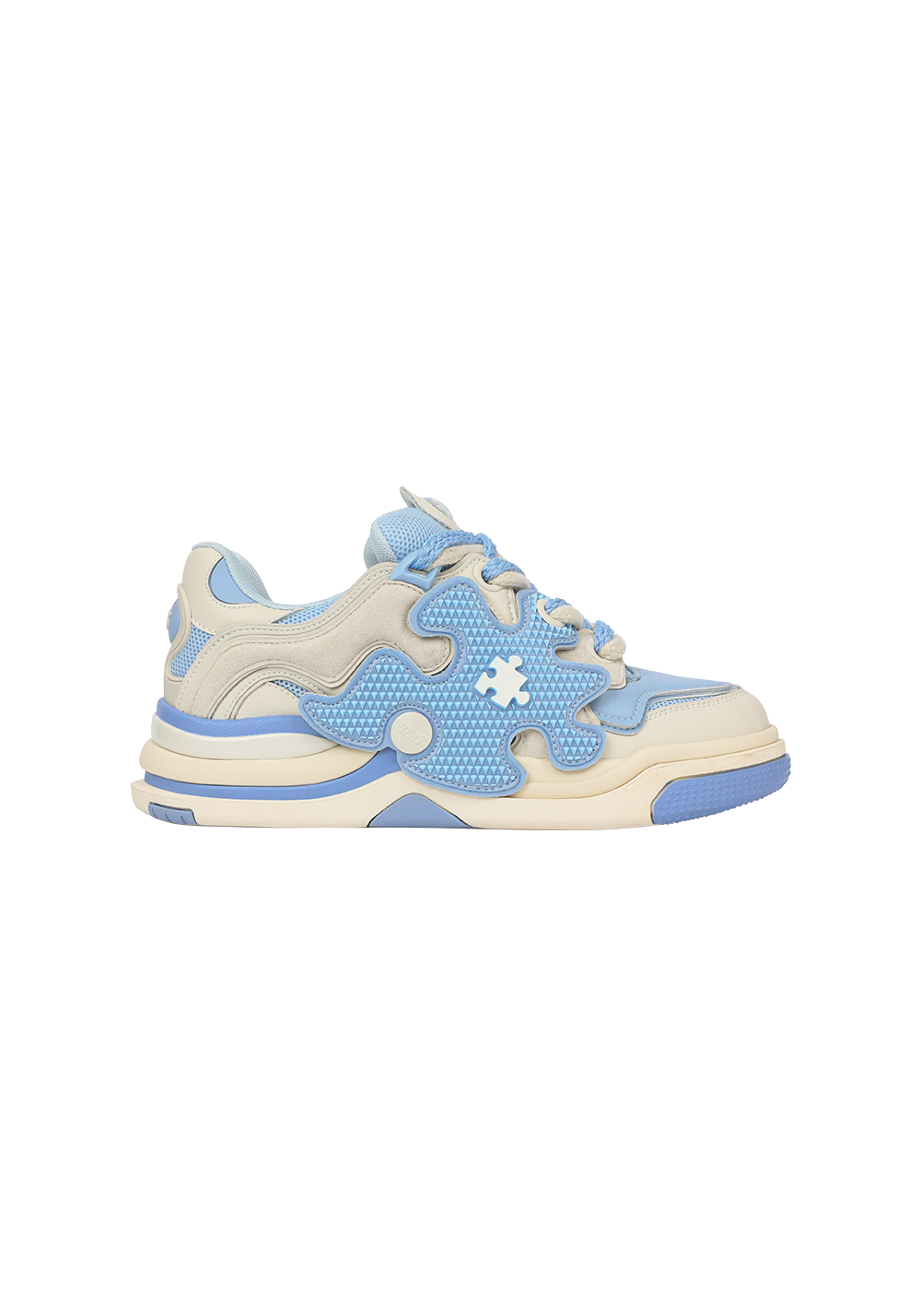 Puzzle-Panel Suede Skate Sneakers - View 7