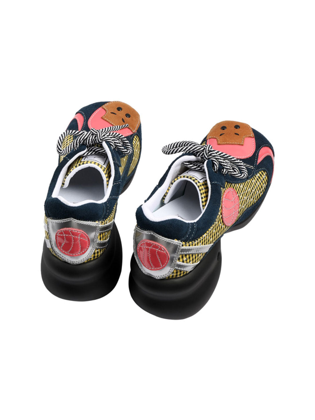 Playful Patchwork Sculpted-Sole Sneakers - View 10