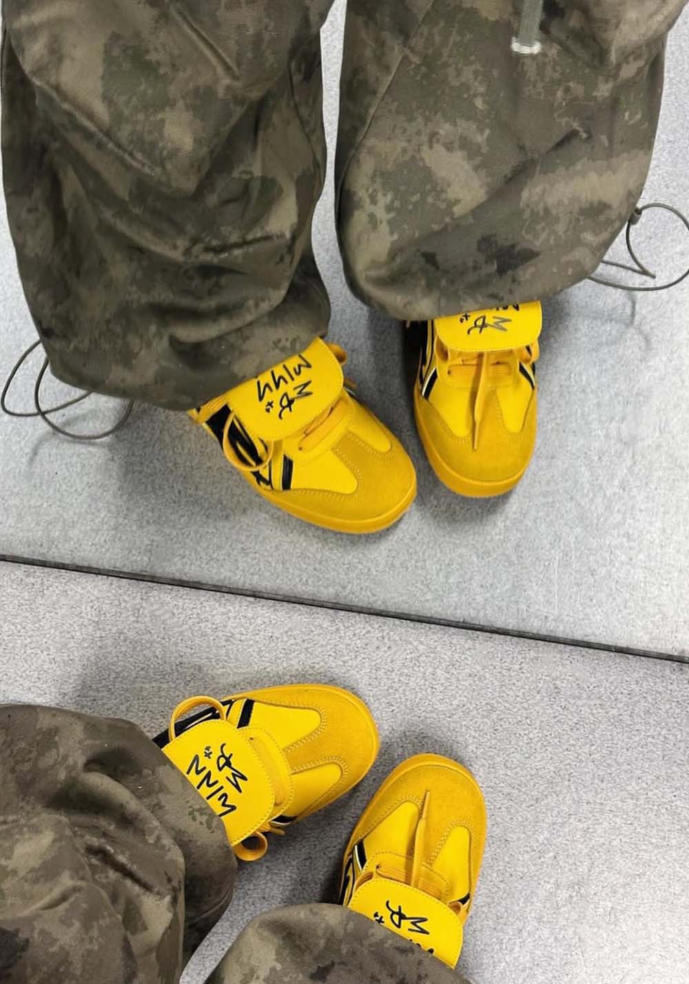 Yellow Graphic Retro Trainer Sneakers - View 6