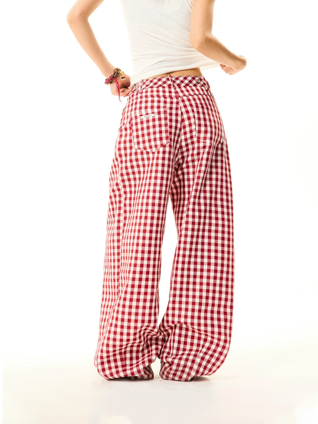 Sweetheart Plaid Wide-Leg Pants - View 2