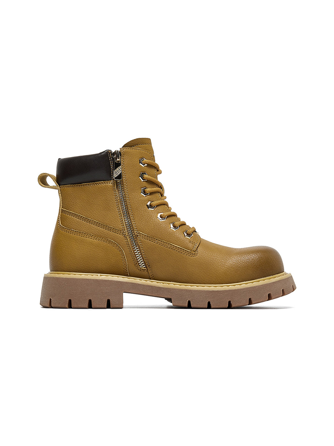 Zip-Front Lug-Sole Ankle Boots - View 15