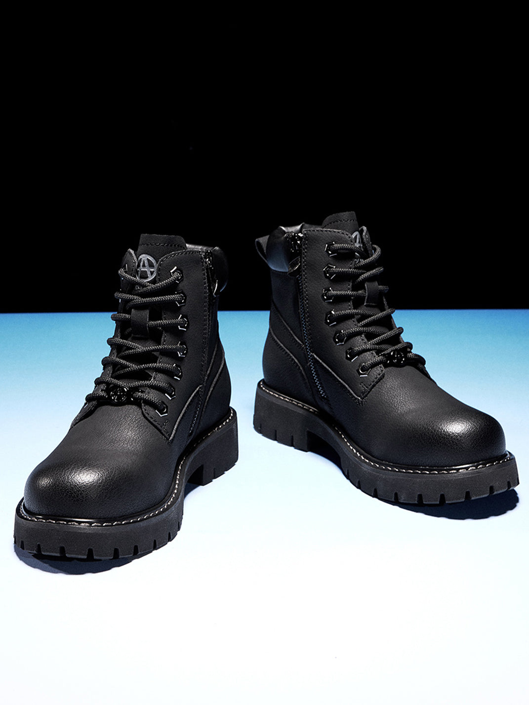 Zip-Front Lug-Sole Ankle Boots - View 23