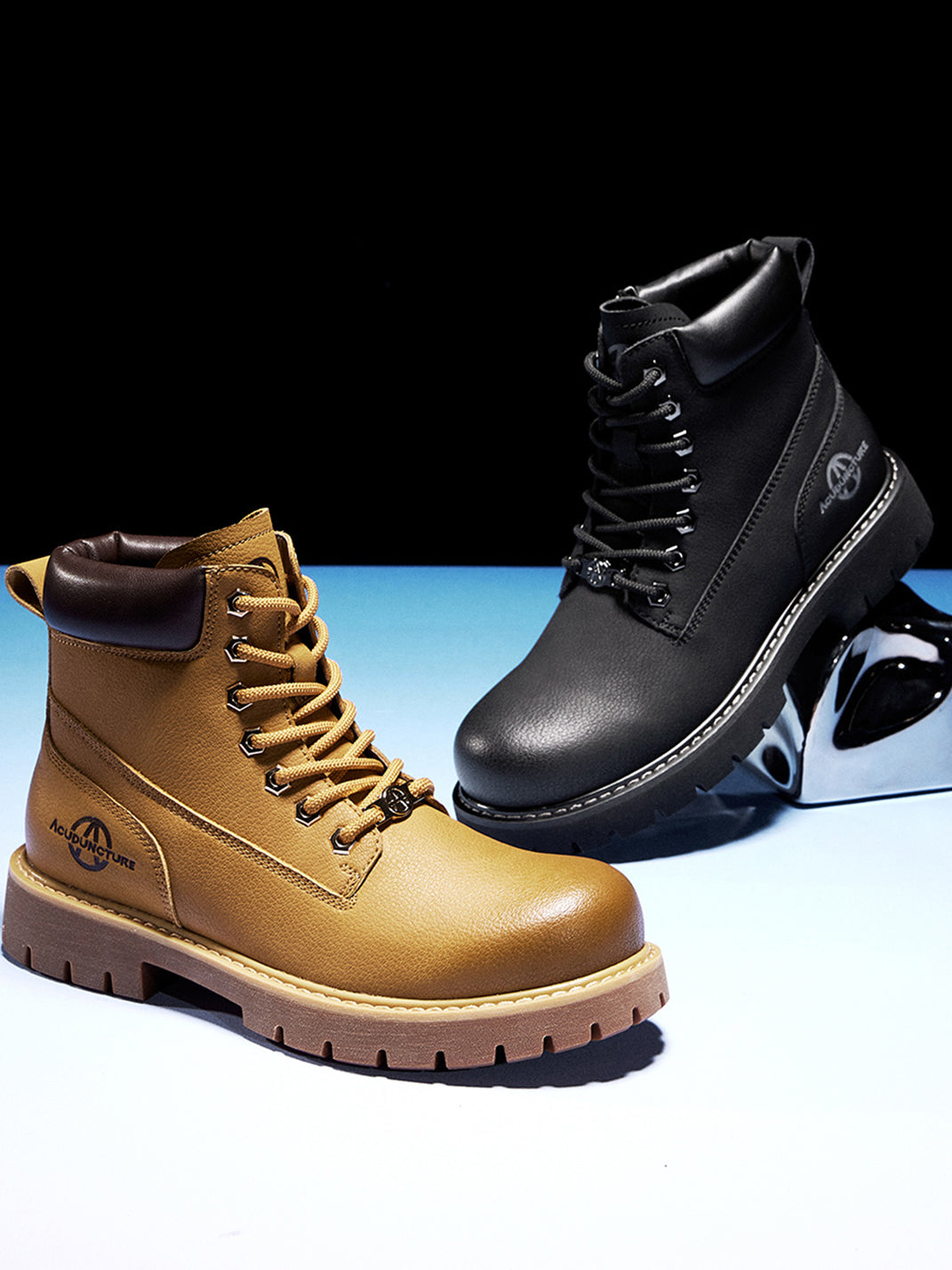 Zip-Front Lug-Sole Ankle Boots - View 34