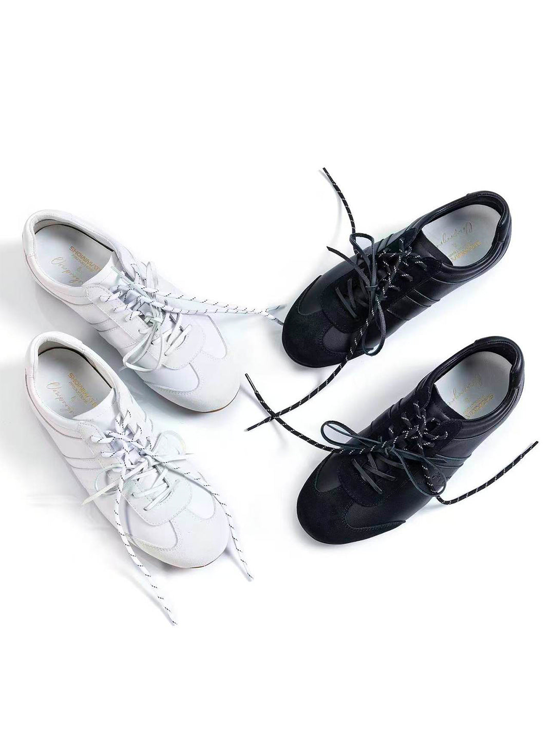 Gloss-Finish Suede Low-Profile Trainers - View 8