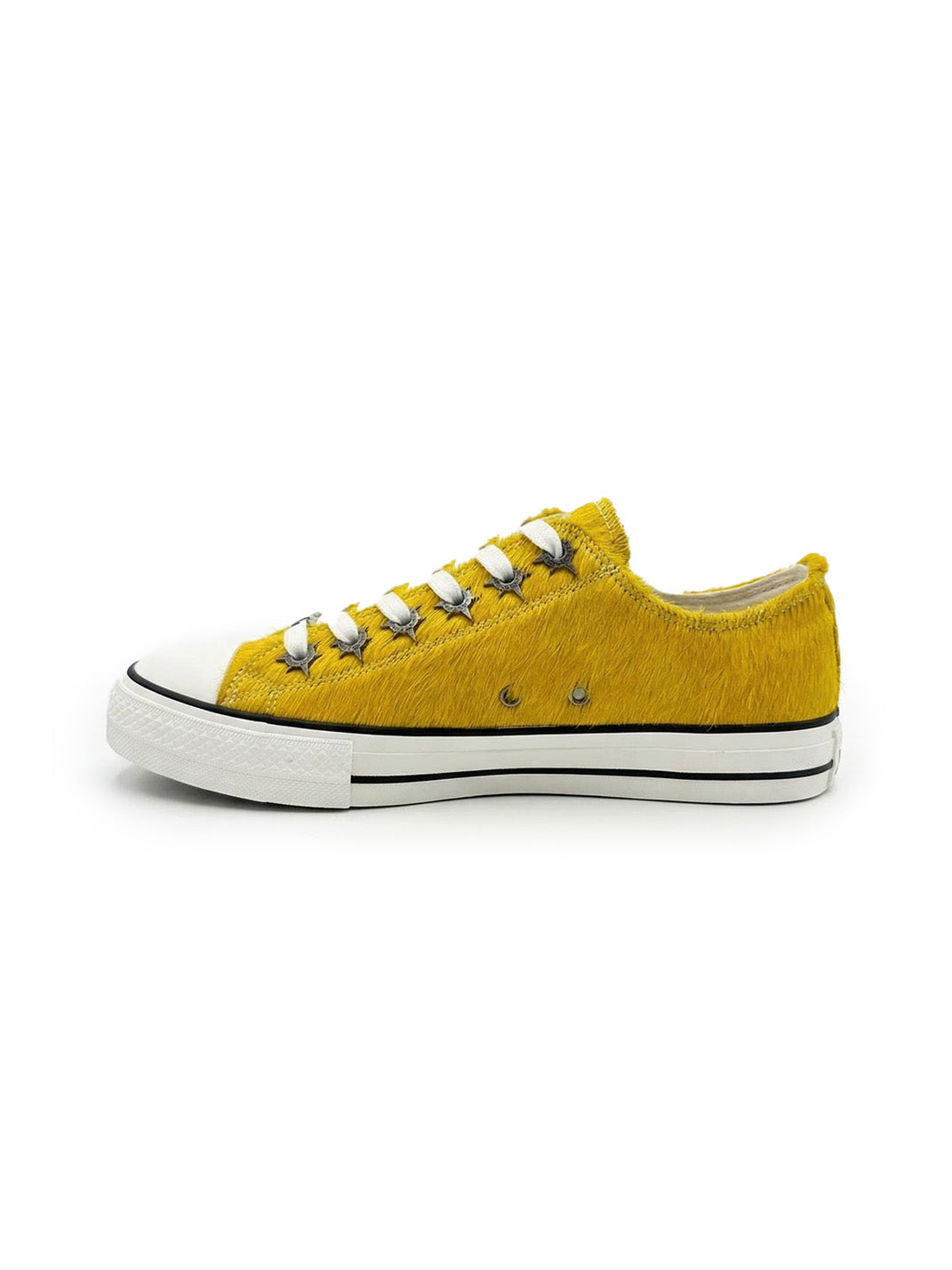 Contrast Cowhide Low-Profile Sneakers
