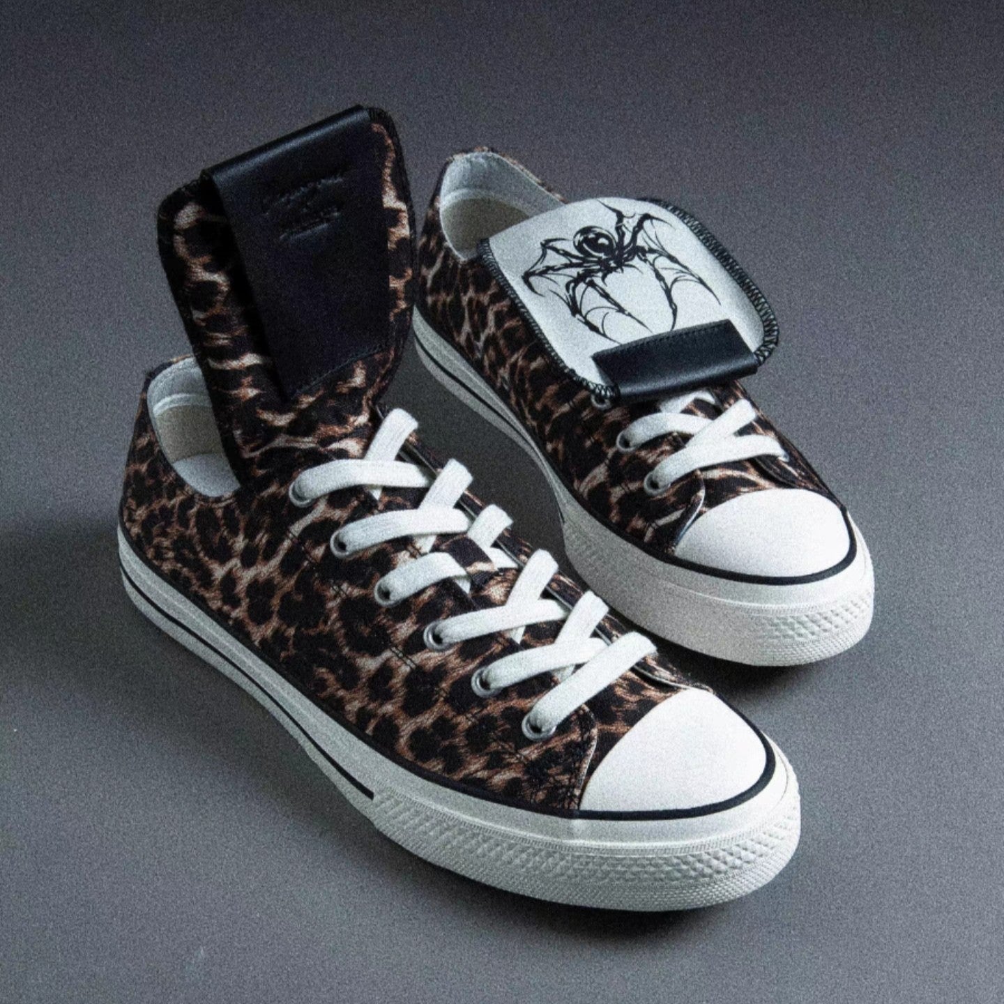 Spider-Tongue Animal-Print High-Low Sneakers - View 3