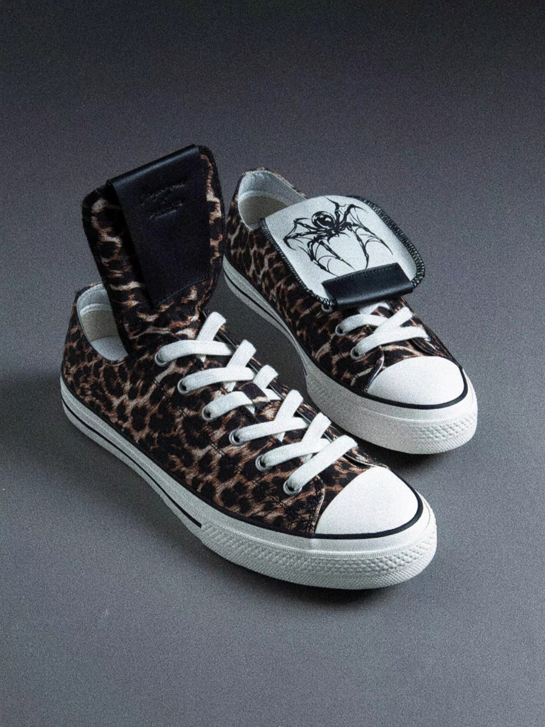 Spider-Tongue Animal-Print High-Low Sneakers - View 5