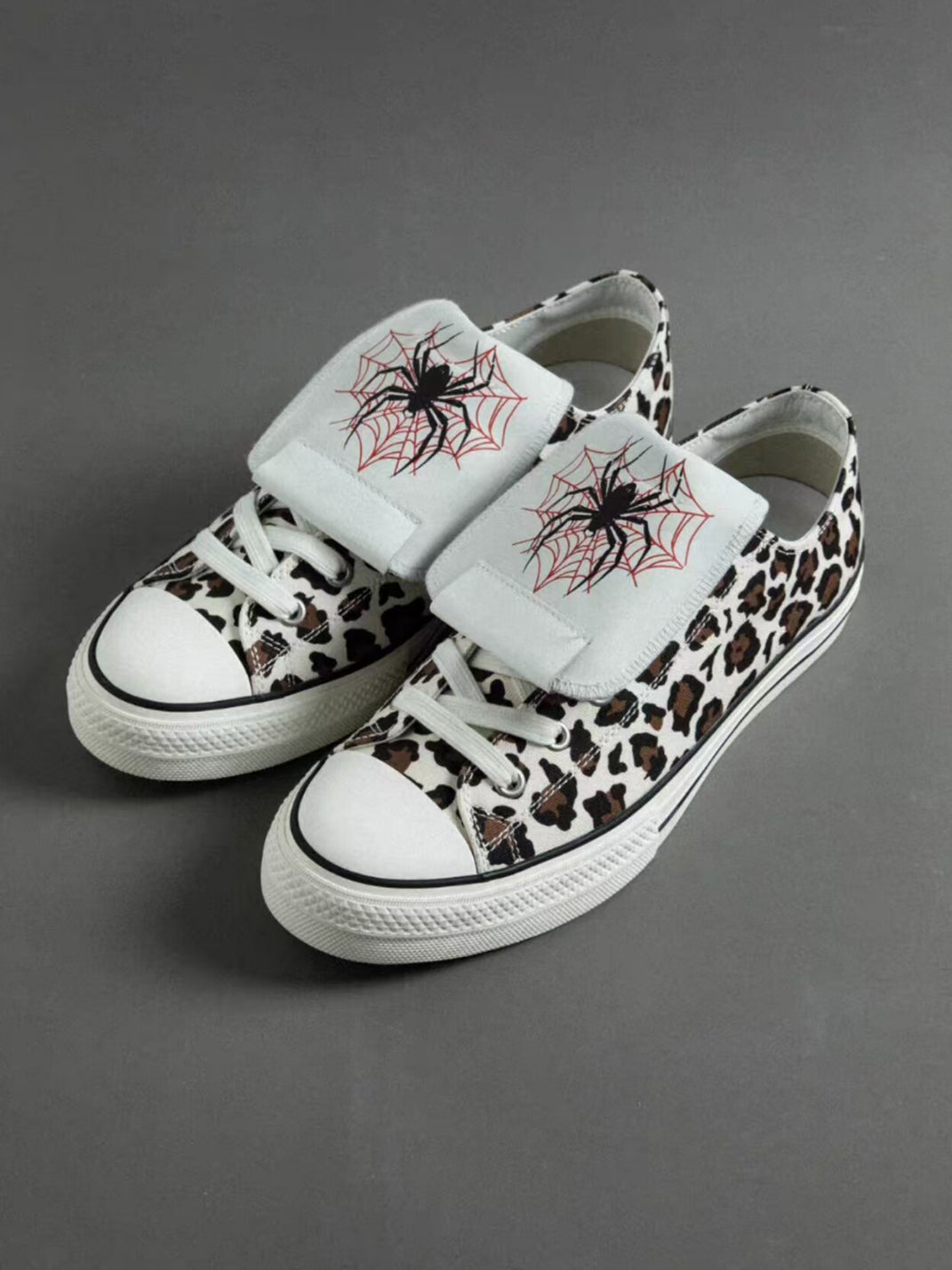 Spider-Tongue Animal-Print High-Low Sneakers - View 7