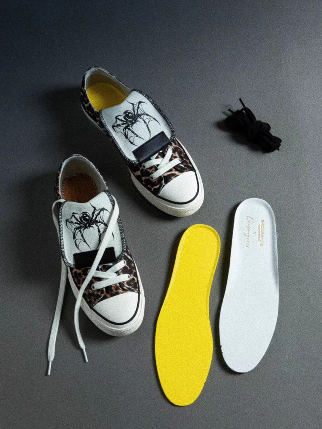 Spider-Tongue Animal-Print High-Low Sneakers - View 9