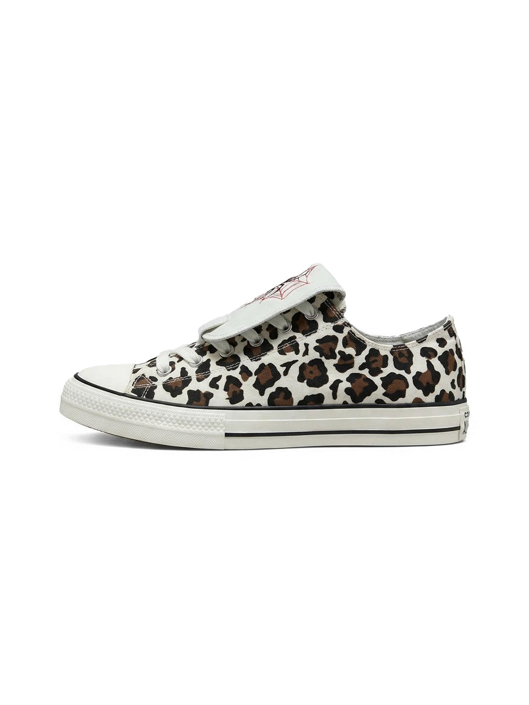 Spider-Tongue Animal-Print High-Low Sneakers - View 12